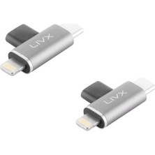 Trendexa Type C - Lightning/type C Şarj ve 5gbps Veri Aktarımı iPhone Yuva Çevirici, Otg Adaptör, Otgbt Ikili Paket