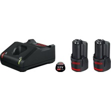 Tr 12 Volt Akü Şarj Cihazı Seti (2 x 2,0 Ah Li-Ion Akü + Gal 12V-40 Şarj Cihazı, Karton Kutuda