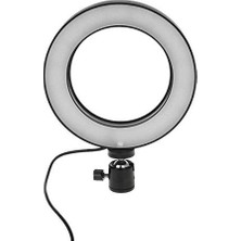 Trendexa 40272 M-16 Işıklı Telefon Tutucu Ring Light; Siyah