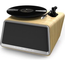 Trendexa Retro Pikap, Dahili Bluetooth Hoparlörlü, 80W Rms, Aux, Rca Çıkışlı All-In-One Hi-Fi Ses Sistemi, Meşe Ağacı