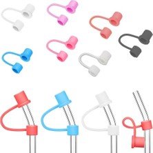 Trendexa Yeti ve Stanley Termoslar Için Esnek Silikon Pipet Ucu Koruma Kılıfı 8 MM-AL4950 (Siyah)