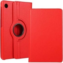 Trendexa Lenovo Tab M10 Plus 3. Jenerasyon Tbtb, 128F Uyumlu Kırmızı Döner Standlı Kılıf