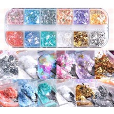 Trendexa Renkli Ince Folyo Glitter Nail Art Pulları