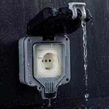 Trendexa Dış Mekan Su Geçirmez Priz; IP66 Koruma Sınıfı, Endüstriyel Tek Soketli, Toza Dayanıklı, Bahçe ve Açık Alan Kullanımı Için