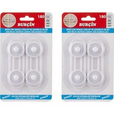 Trendexa 2 Paket Çocuk Güvenlik Kilidi, Toplam 4 Adet, 12 Cm, Çok Amaçlı Bebek Çekmece ve Dolap Kilidi
