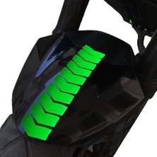 Trendexa Ok Tasarımlı Floresan Yeşil Çamurluk Kask Sticker