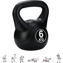 Tr 6 kg Kettlebell Çaydanlık Tipi Dambıl Ağırlık Siyah, PRA-9633597-5452