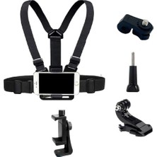 Trendexa 5 Parça Göğüs Bandı Aksiyon Kamera ve Telefon Tutucu; 360° Döner, Ayarlanabilir Harness, Spor ve Outdoor Kayıt Için Chest Mount Holder | ZR1130