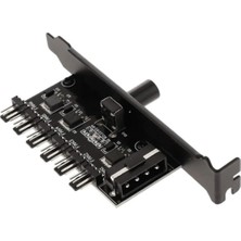 Tr 6 Port Fan Çoğaltıcı Hız Kontrol Kartı Molex Güç Giriş Soketi 12V