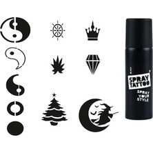 Trendexa Minimal Parmak ve Sırt Serisi Spray Tattoo Geçici Dövme Seti Dark Sprey Dövme Kiti