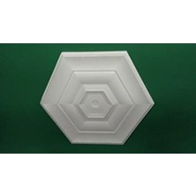 Trendexa Dekor Göbek Kartonpiyer Stropiyer Tavan Lamba Göbeği, Altıgen 48 cm (48X48X3)