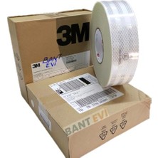Trendexa 3m Reflektif Bant Beyaz Tüvtürk Onaylı Reflektör Şerit 3M-983 Diamond Grade (Beyaz, 5metre)