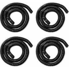 Trendexa Düzenleyici, Kablo Kanalı Toplayıcı Organizer Spiral 45 cm x 4 Toplam 180 cm Siyah 4 Parça