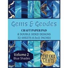 Trendexa Gems & Geodes El Işi Kâğıdı Paketi, Scrapbooking, Origami, Kart Yapımı ve Kolaj