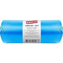 Trendexa Ağır Sanayi Çöp Torbası Jumbo Boy Mavi 10'lu 80X110 Cm; Dayanıklı & Sızdırmaz, Çift Katlı, Geri Dönüştürülebilir Çöp Poşeti, Fabrika, Şantiye, Sanayi, Bahçe, Restoran, Otel, Hastane, Atölye