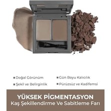 Trendexa Perfect Fix Brow Palette 703 Brown, Koyu Kahve Kaş Sabitleme Farı