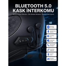 Nemere Ithalat Intercom Bluetooth Kask Kulaklık Motosiklet Kulaklık 5.0 Bluetooth