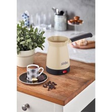 Trendexa SCM-2969 Türk Kahve Makinesi – Elektrikli Cezve, 5 Fincan Kapasite, 400 ml Su Kapasitesi, Tabanı Paslanmaz Çelik, 700W, Krem