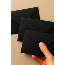 Trendexa Siyah Mini Zarf, 7 x 9 Cm, 25 Adet
