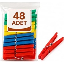 Trendexa 48 Adet Klasik Plastik Çamaşır Mandalı