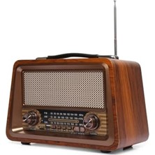 Trendexa Nostaljik Ahşap Görünümlü Radyo, Bluetooth Hoparlör, Mp3 Çalar ve Müzik Kutusu