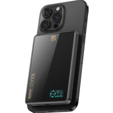 Trendexa PW598 10.000 Mah Dijital Göstergeli 20W Type-C ve 15W Kablosuz Şarj Pd Hızlı Şarj Magsafe Powerbank - Siyah