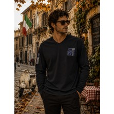 Masimar Erkek V Yaka Sweatshirt %100 Pamuk