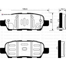 SANGSIN Arka Fren Balata  Qashqaı 1.6l 2.0l HR16 HR20 J10 06-10 / Juke 1.5l Dci F15 10- 1.6l HR16DE F15 10- Sangsın 44060AL585/ D4060JA00J/ D4060EM11A
