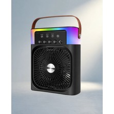 TKÇ Taşınabilir USB Şarjlı Masaüstü Fan 2 Adet Rgb Işıklı