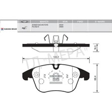SANGSIN Ön Fren Balata C5 08- / 407. 508 09- / Jaguar S-Type 99-07 / Xf 08- Sangsın 4254A7/ C2C27290/ C2C39929