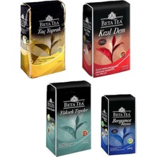 Beta Tea Bergamot Rüyası 500 gr + Kızıl Dem 1000 gr + Taç Yaprak 1000 gr + Yüksek Tepeler 1000 gr
