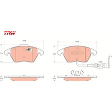 Ön Balata Fişli Caddy Iıı 04 Golf Iv V Vı 97 Jetta Passat 05 Polo 09 Octavıa 04 Trw 1K0698151/ 1K0698151E/ WVA23587