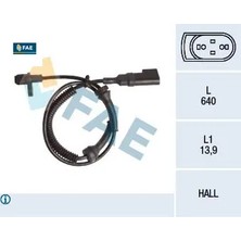 Arka Abs Sensoru Sag-Sol Connect 1.8tdcı 02>13 BOY:555MM Fae 4370938/ 2T142B372BE/ 43833610