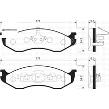 SANGSIN Ön Fren Balata Grand Cherokee I 4.0l 5.2l 91-99 . Wrangler 96-07 Sangsın 4713175/ 83504371/ WVA21822