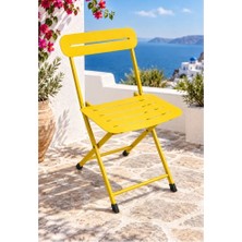 Eportatif Katlanır Metal Balkon Bahçe Sandalyesi Bistro Sandalye Tekli Mint Yeşili 1642