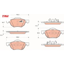 Ön Fren Balata Honda Accord 2.0l 2.4l K20 K24 2.2l Cdti cl Kasa 03-> Trw 45022SEAE01/ 45022SEAEZ1
