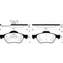 SANGSIN Ön Balata Megane Iı 02 Scenıc Iı 02 Clıo Iıı 05 1.5dci 1.6 16V 2.0 16V Sangsın 410601237R/ 7701209100/ WVA24535
