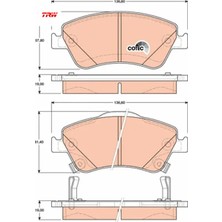 Ön Fren Balata Toyota Aurıs. Corolla 1.4l 1ndtv NDE150 D-4d Dizel 07-> Trw 0446502270/ 0446502370/ 0446502210