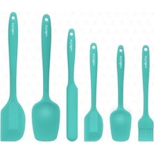 Trendexa 6 Parça Turkuaz Silikon Spatula Seti, Isıya Dayanıklı ve Yapışmaz