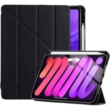 Trendexa Kılıf; Ipad Air ile UYUMLU11 Inç M2 M3 Çip Air 4./5./6. Nesil Katlanır Kalem Bölmeli Uyku Modlu Tablet Kılıfı, Siyah