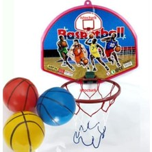 Trendexa Oyuncak, 3 Adet Top+Duvara Monte 42 cm Büyük Boy Basketbol Potası