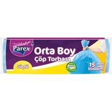 Trendexa Orta Boy Çöp Torbası 15'li (55 x 60 Cm)
