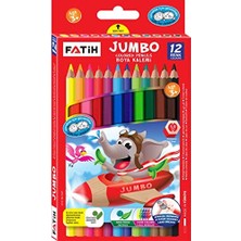 Trendexa FA33340KB12RTB Jumbo Tam Boy Renkli Kalemler, 12 Renk