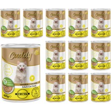 Trendexa Yetişkin Tavuklu ve Jöleli Konserve Kedi Maması 400 G x 12 Adet