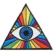 Trendexa Sim Nakış Illuminati Göz Nakış Işleme Arma Patch Peç Yama 9×10 cm