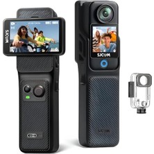 Trendexa C400 Pocket 4K UHD Vlog Aksiyon Kamerası, 3’ü 1 Arada Titreşim Engelleme ve Çift Ekran