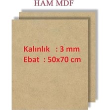 Trendexa Mobilreyon; 2 Adet Duralit Ham Mdf 3 mm Kalınlık, 50X70 cm (Resim Kağıdı Ölçüsü)