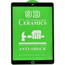 Trendexa Apple iPad 6. Nesil 9.7" 2018 ile Uyumlu Tablet Seramik Ekran Koruyucu A1893 A1954 Siyah