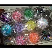 Trendexa Glitter Yüz, Saç ve Vücut Simi 12'li Set