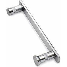 Trendexa 16 cm Parlak Krom Metal Duşakabin Cam Kapı Kulpu